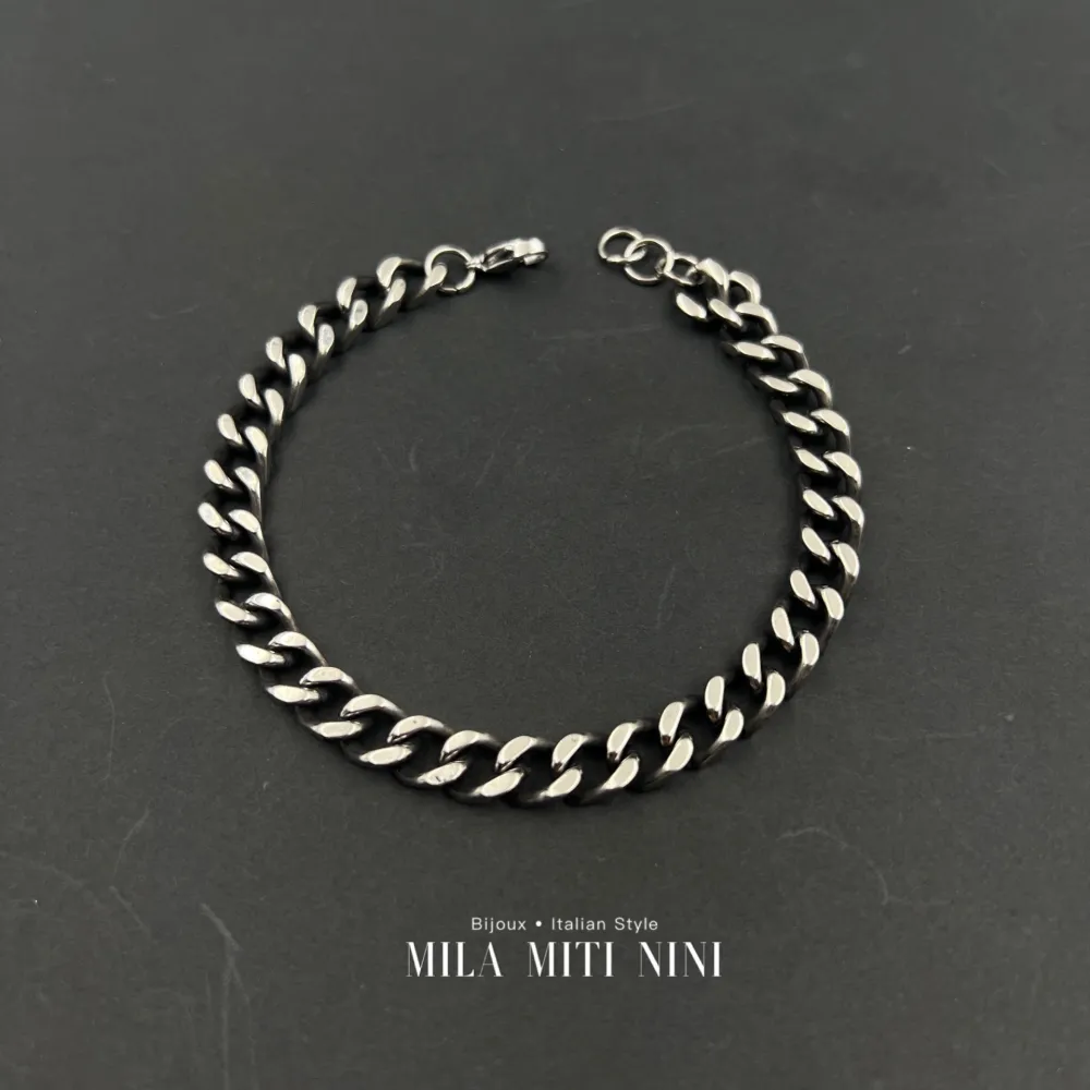 Groumette 8mm -Bracciale in Acciaio - BAU-600-B180