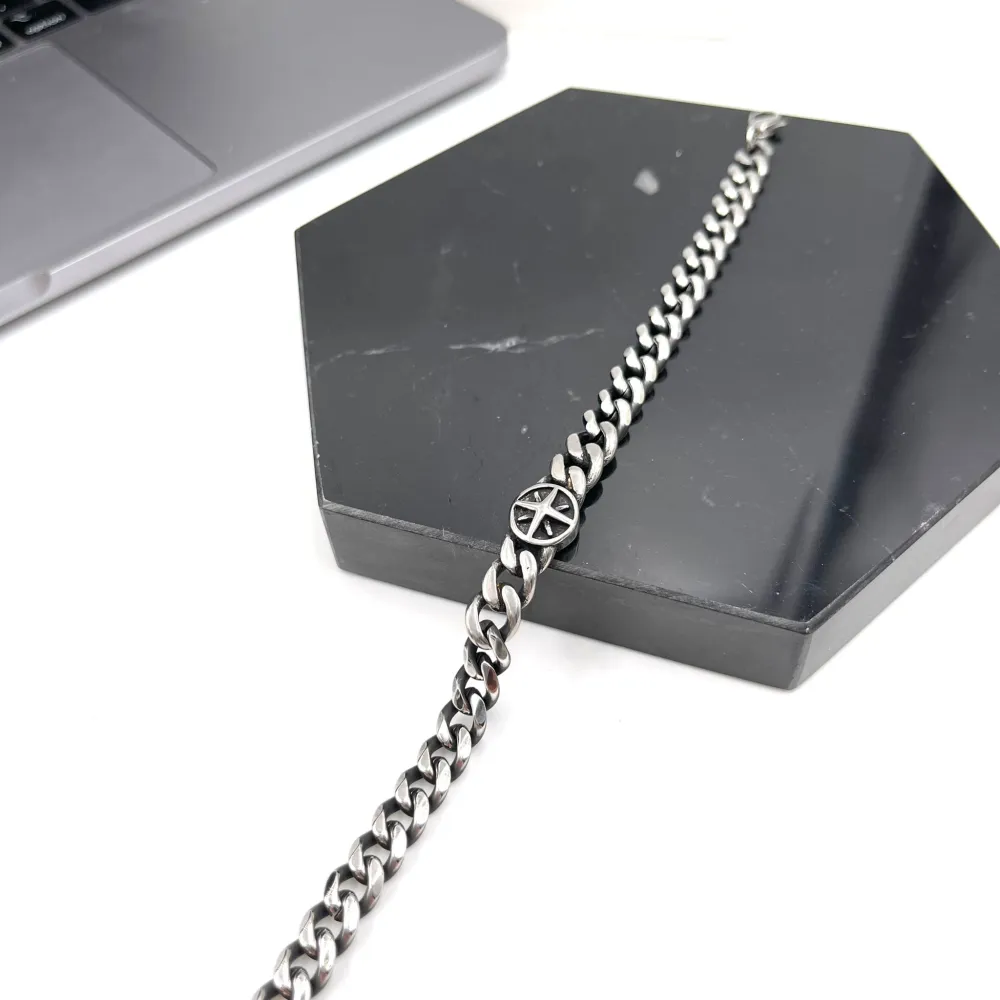 Timone-Bracciale in Acciaio da Uomo - BAU-600-B206