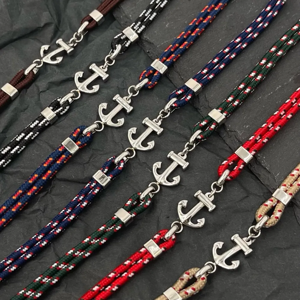 [BAU-600-H192] A'ncora-Bracciale in Acciaio da Uomo - BAU-600-H192 (Nero)