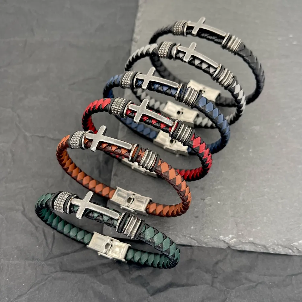 Croce-Bracciale da Uomo - BAU-600-H262 (Grigio)