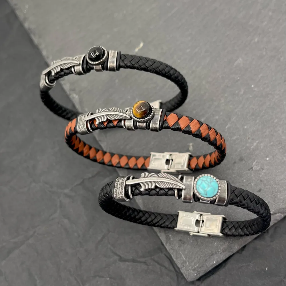 Piuma-Bracciale da Uomo in Acciaio - BAU-600-H263