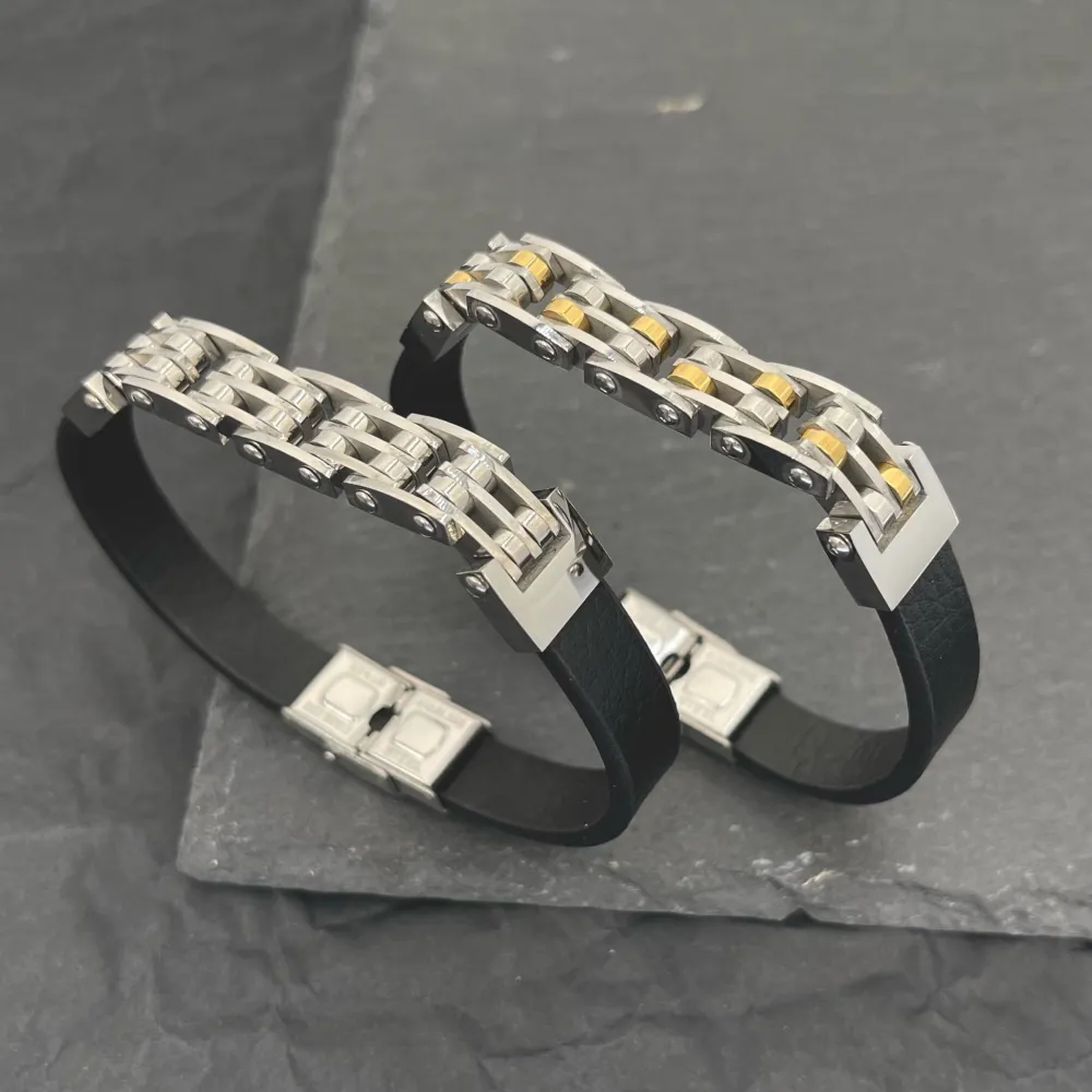 [BAU-720-20] Catena-Bracciale da Uomo in Acciaio - BAU-720-20 (Argento)