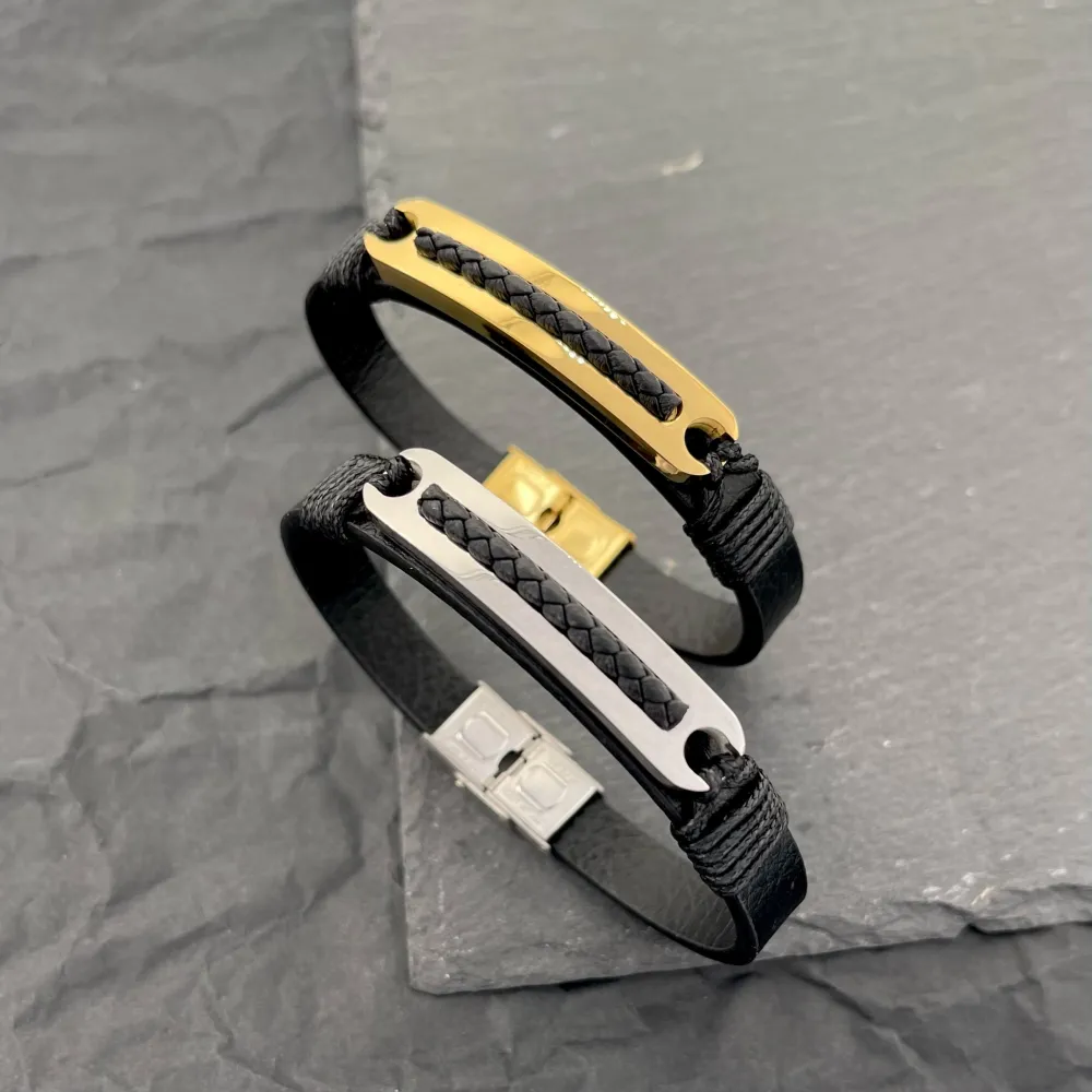 Semplice-Bracciale da Uomo in Acciaio - BAU-720-28