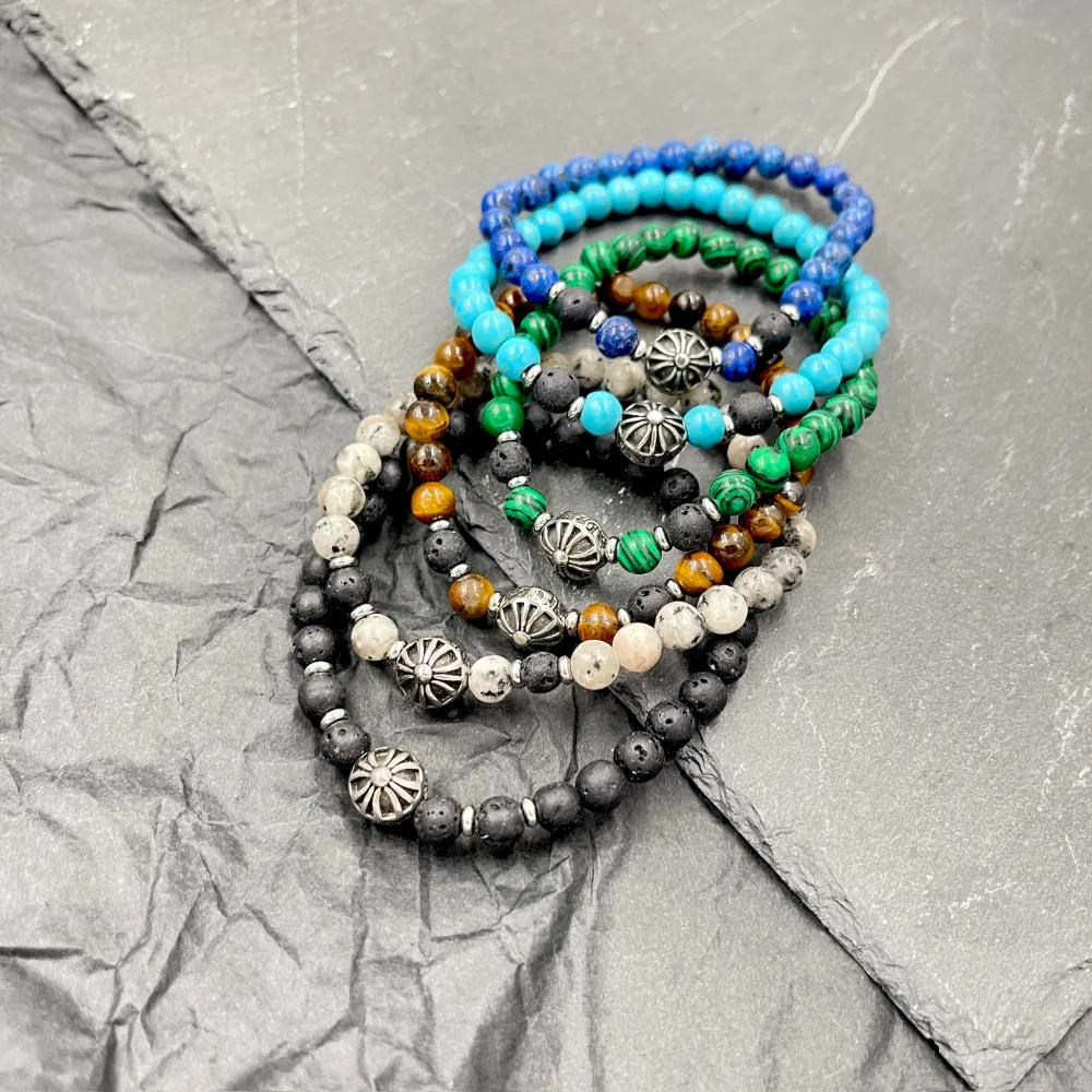 Semplice-Bracciale Elastico in Acciaio da Uomo - BAU-739-08 6mm