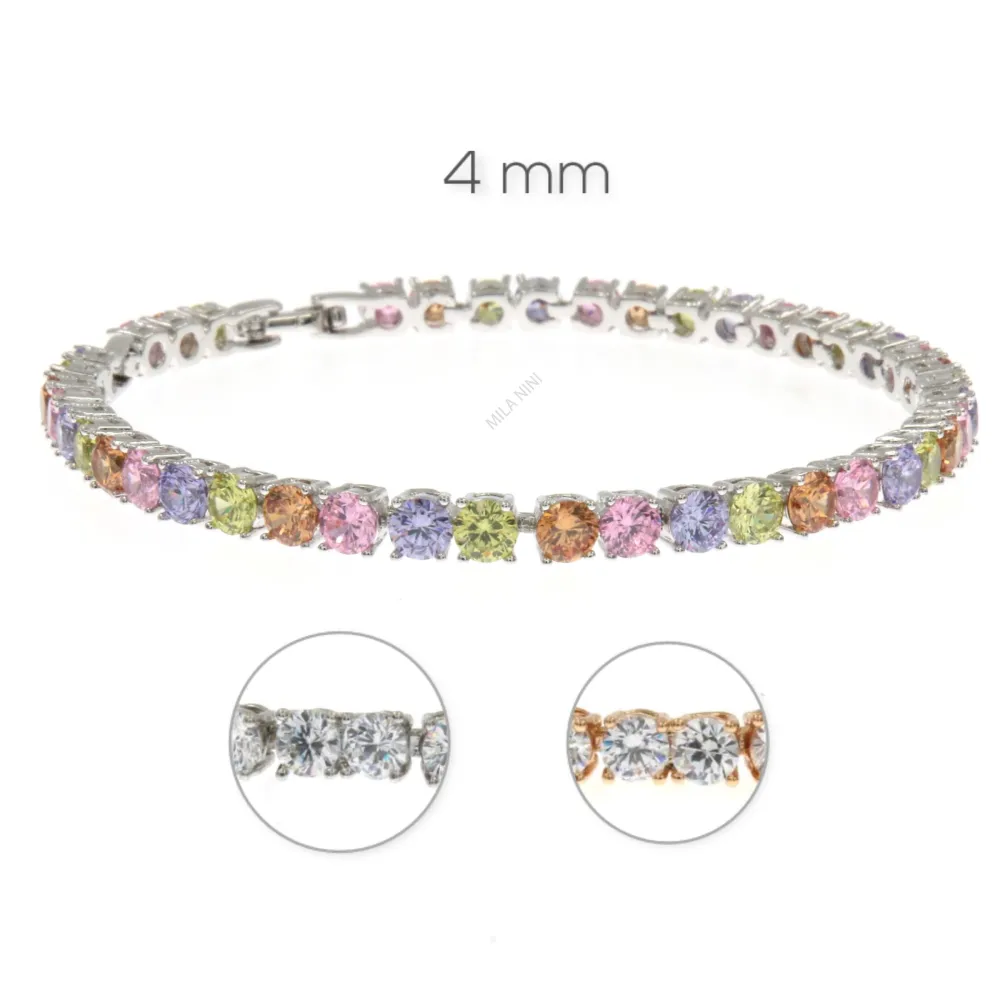 BMZ6583-Tennis 4mm-Bracciale con Zirconia Xuping - BMZ6583-Tennis 4mm-Bracciale con Zirconia Xuping
