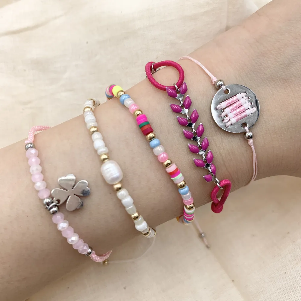 [BPA-104-1002] BPA7557-Foglie- 12 Pz Bracciali Elastici - BPA-104-1002