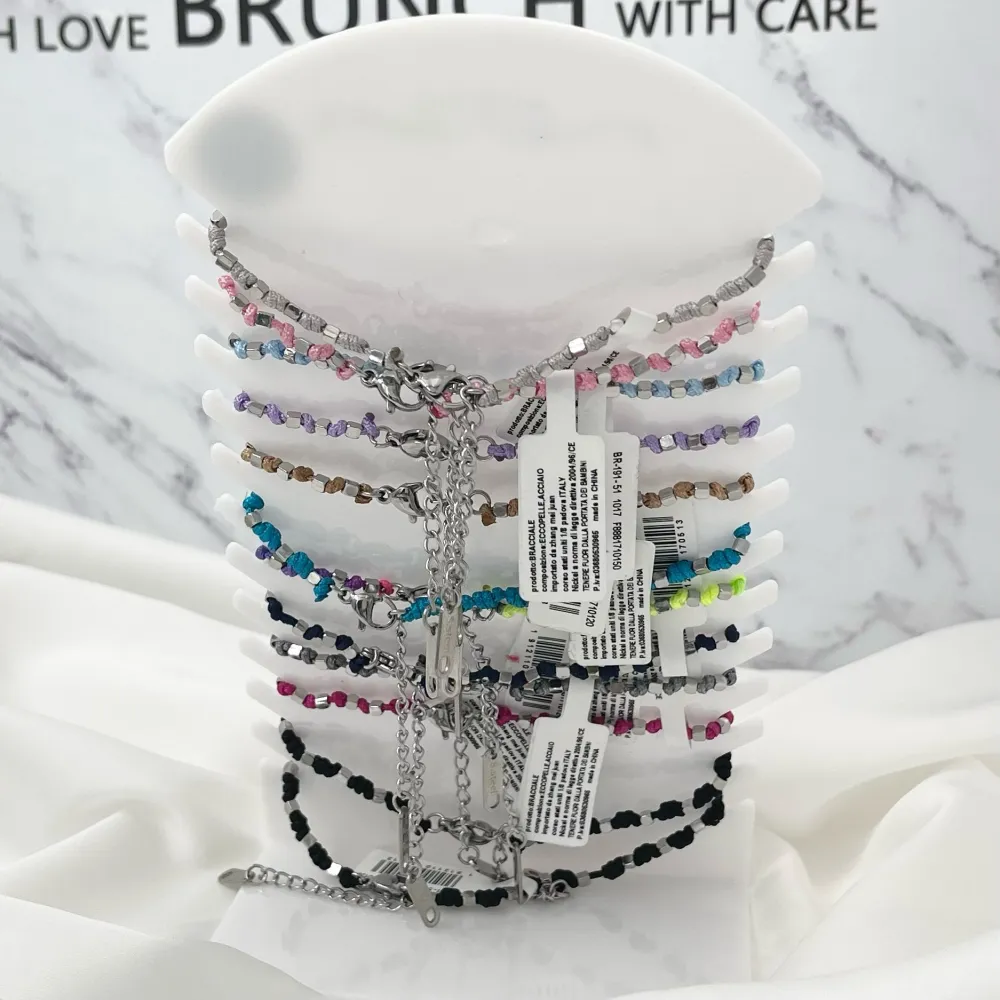 Quadrato con Nodo-12 Pz Bracciali in Acciaio con Chiusura - BPA-191-51