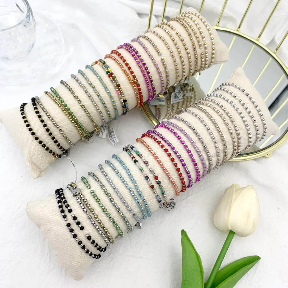 Perline Colorate-24pz Bracciali Elastici - BPA-514-101A (Oro Giallo)