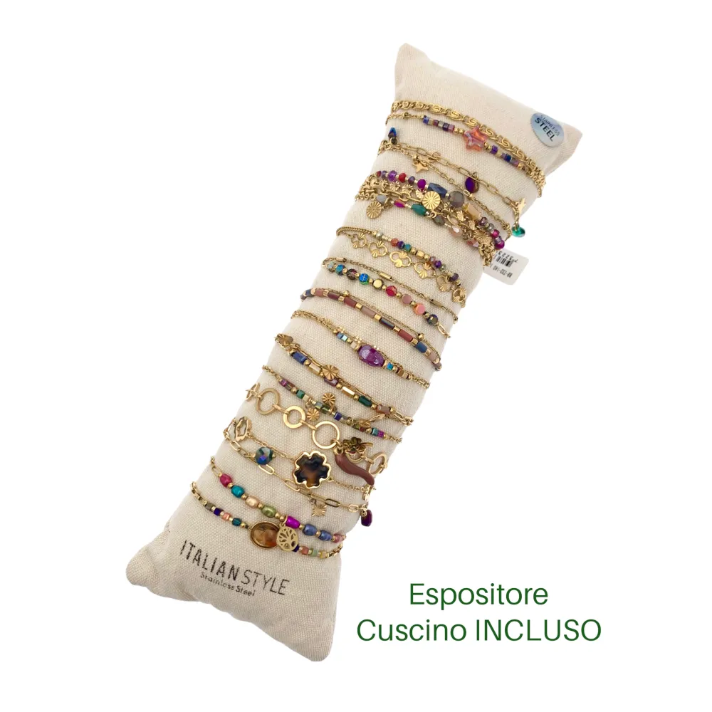 [BPA-732-140 MULTICOLOR] Mix Soggetti-15pz Bracciali in Acciaio - BPA-732-140 MULTICOLOR (Multicolore)