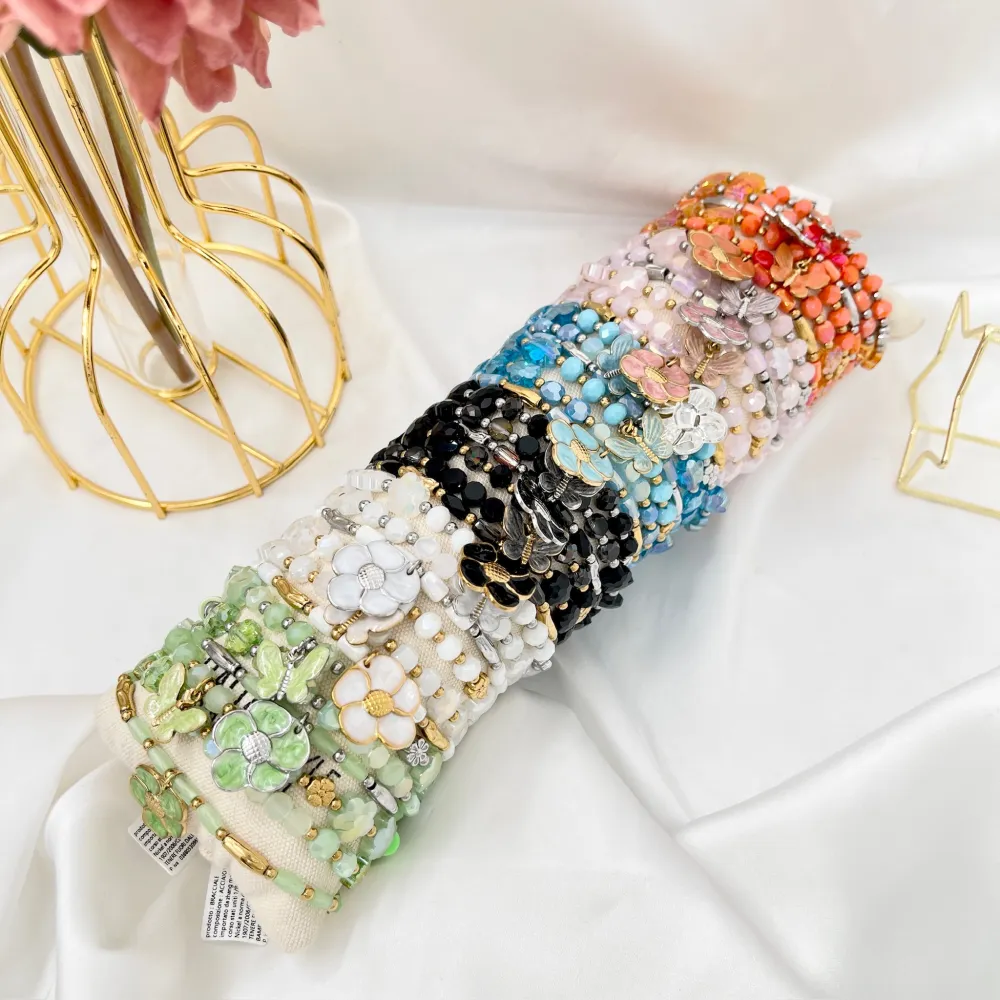 [BPA-732-339] Fiore-Set 3pz Bracciali Elastici in Acciaio - BPA-732-339