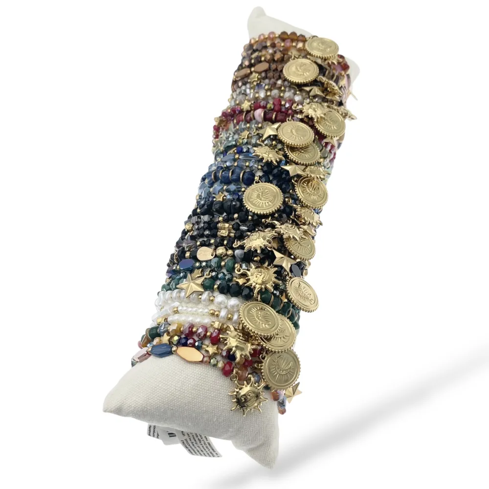 Sole Luna -Set 3pz Bracciali Elastici in Acciaio - BPA-732-479k (MIX)