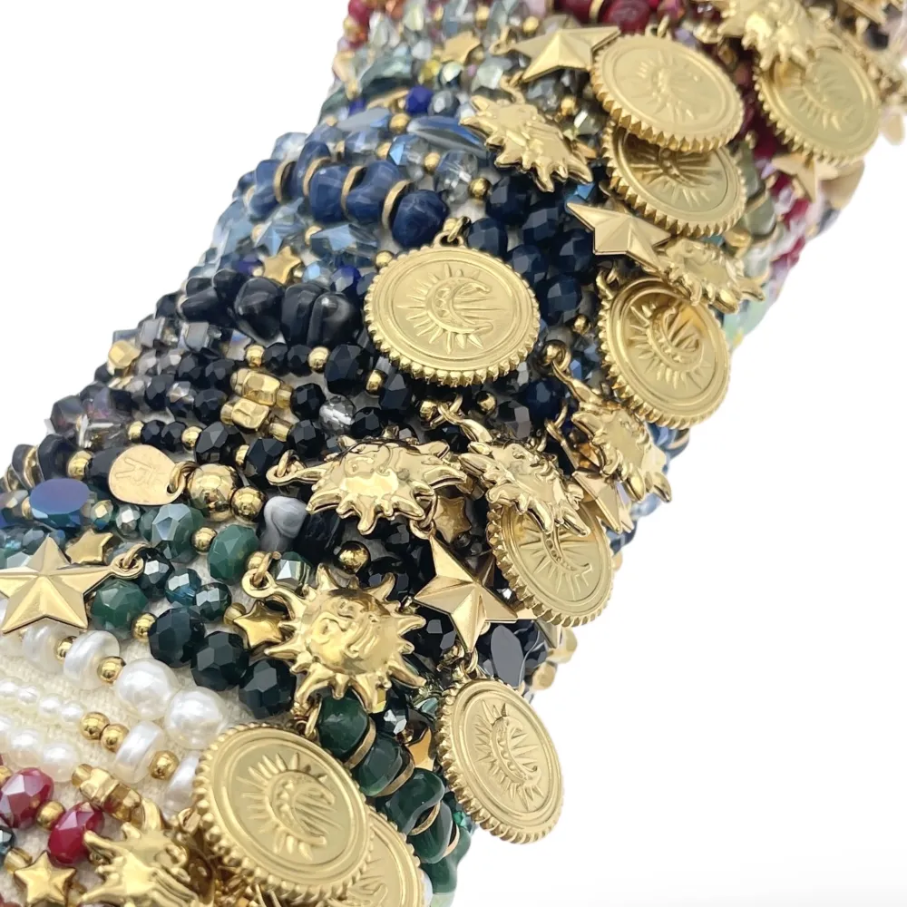 Sole Luna -Set 3pz Bracciali Elastici in Acciaio - BPA-732-479k