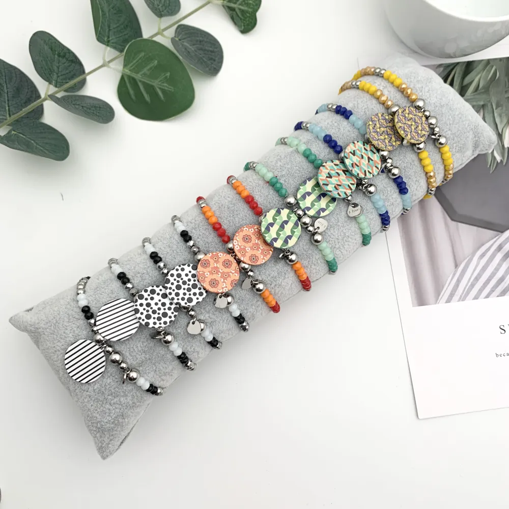 [BPA104-26] 12Pz Bracciali Elastici in Acciaio+Cuscino in Omaggio - BPA104-26