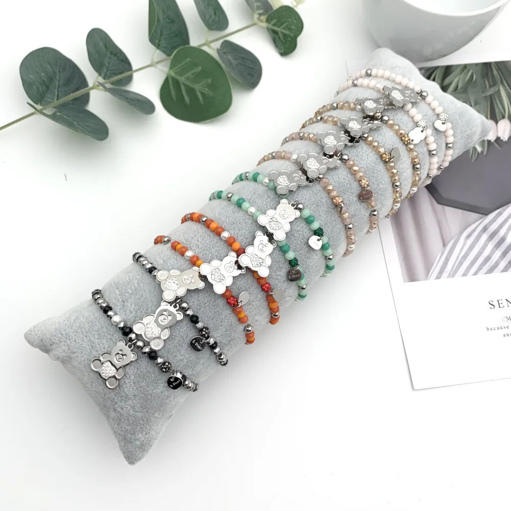 [BPA104-31] 12Pz Bracciali Elastici in Acciaio+Cuscino in Omaggio - BPA104-31