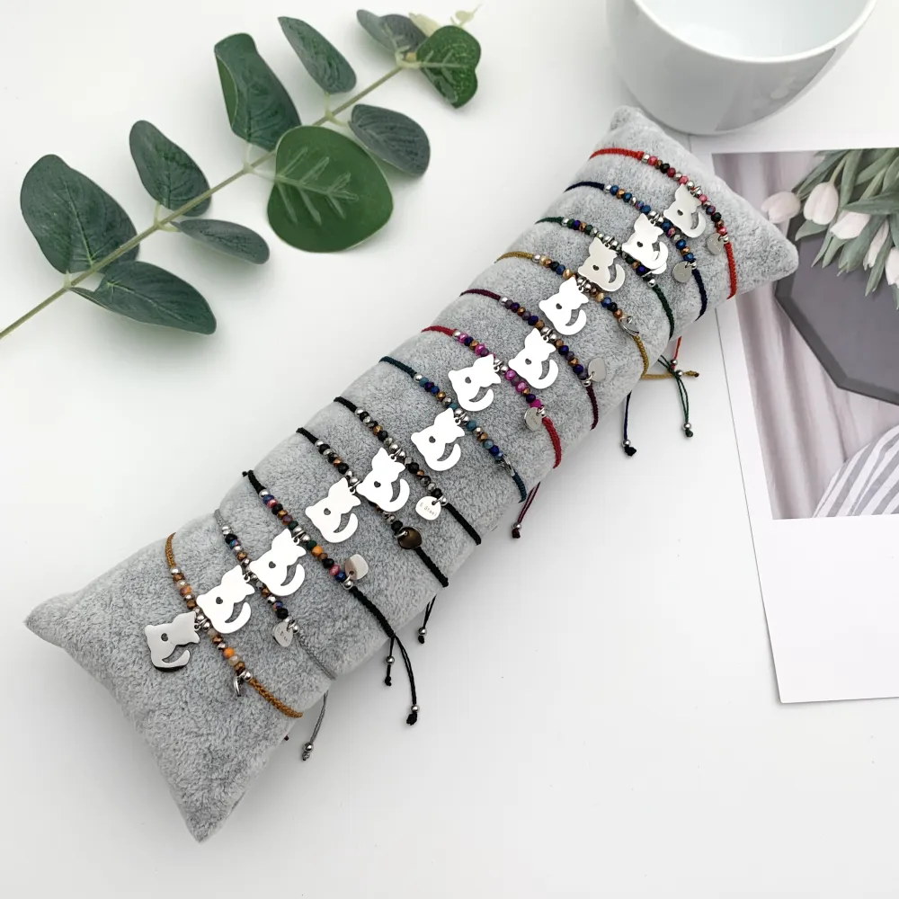 [BPA104-638] 12Pz Bracciali in Acciaio Regolabili + Cuscino in Omaggio - BPA104-638