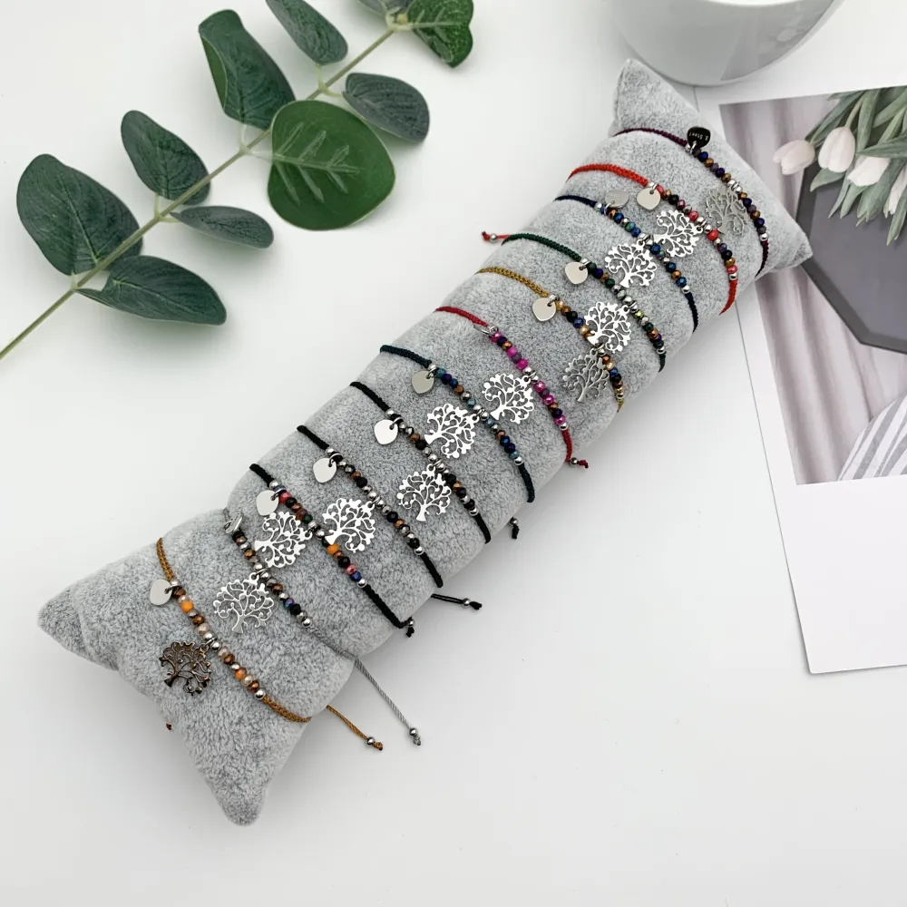 [BPA104-640] 12Pz Bracciali in Acciaio Regolabili + Cuscino in Omaggio - BPA104-640
