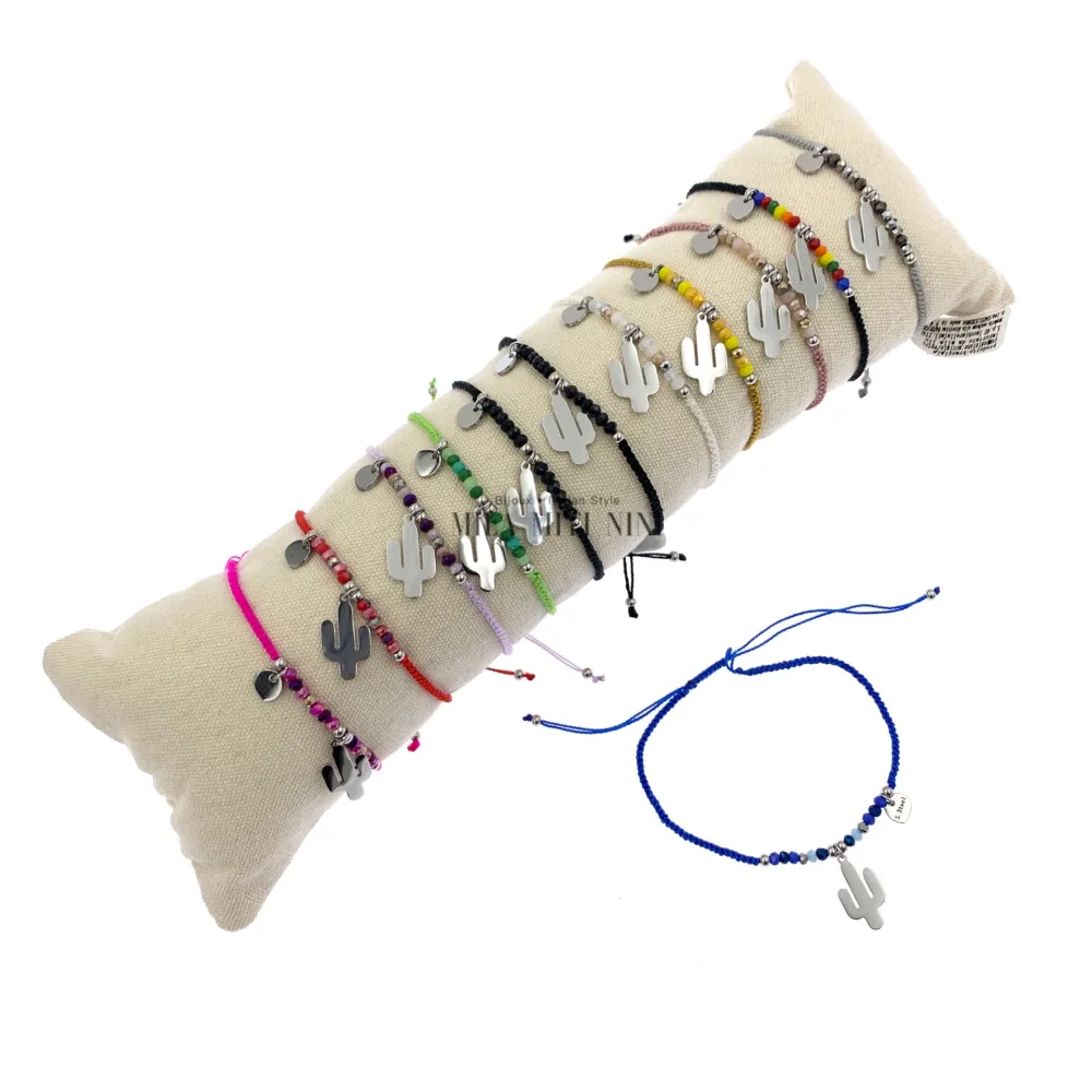 12Pz Bracciali in Acciaio Regolabili + Cuscino in Omaggio - BPA104-647
