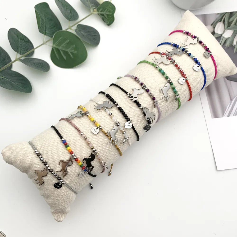 [BPA104-648] 12Pz Bracciali in Acciaio Regolabili + Cuscino in Omaggio - BPA104-648