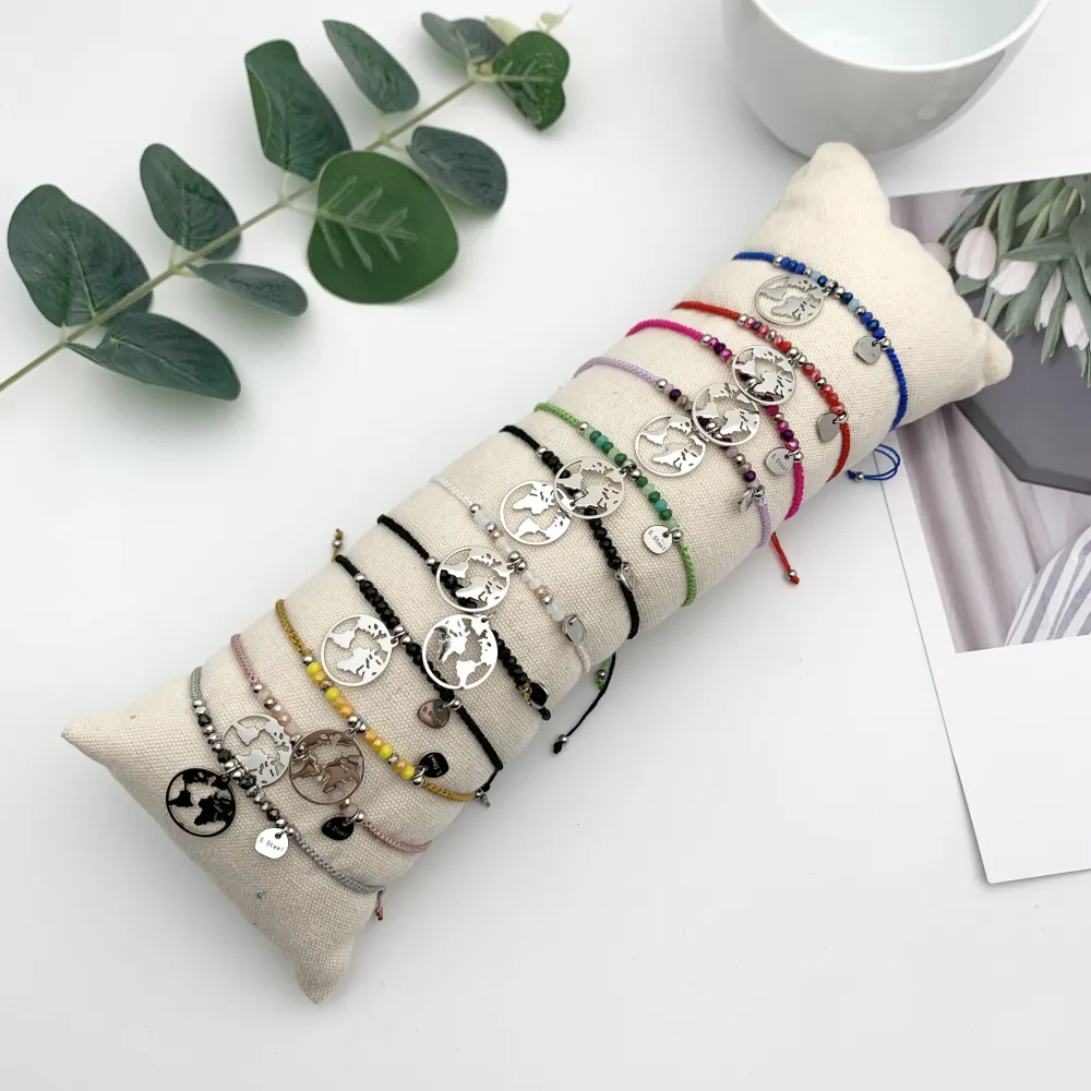 [BPA104-649] 12Pz Bracciali in Acciaio Regolabili + Cuscino in Omaggio - BPA104-649