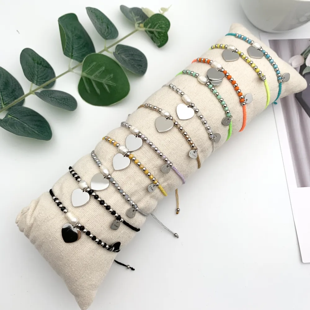 12Pz Bracciali in Acciaio Regolabili + Cuscino in Omaggio - BPA104-873