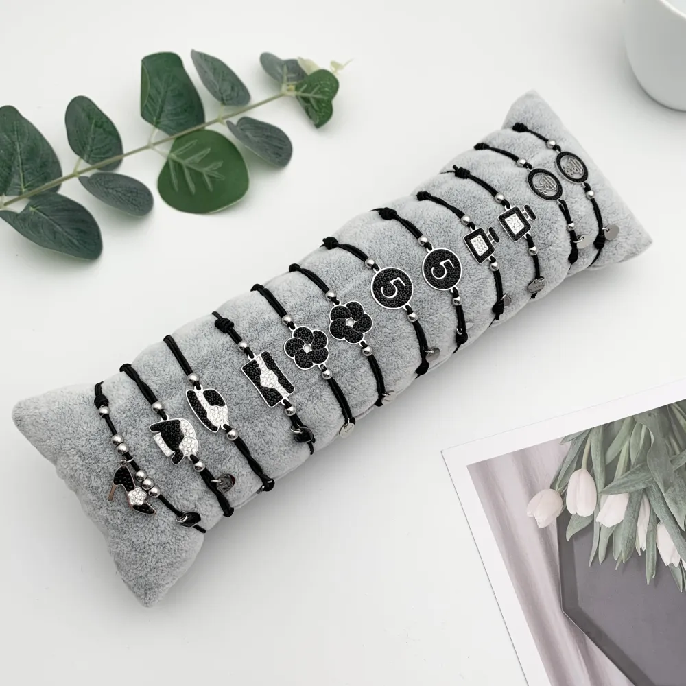 [BPA7648-Life Styel con Strass-12 Pz Bracciali Elastici] 12Pz Bracciali Elastici in Acciaio+Cuscino in Omaggio - BPA7648-Life Styel con Strass-12 Pz Bracciali Elastici