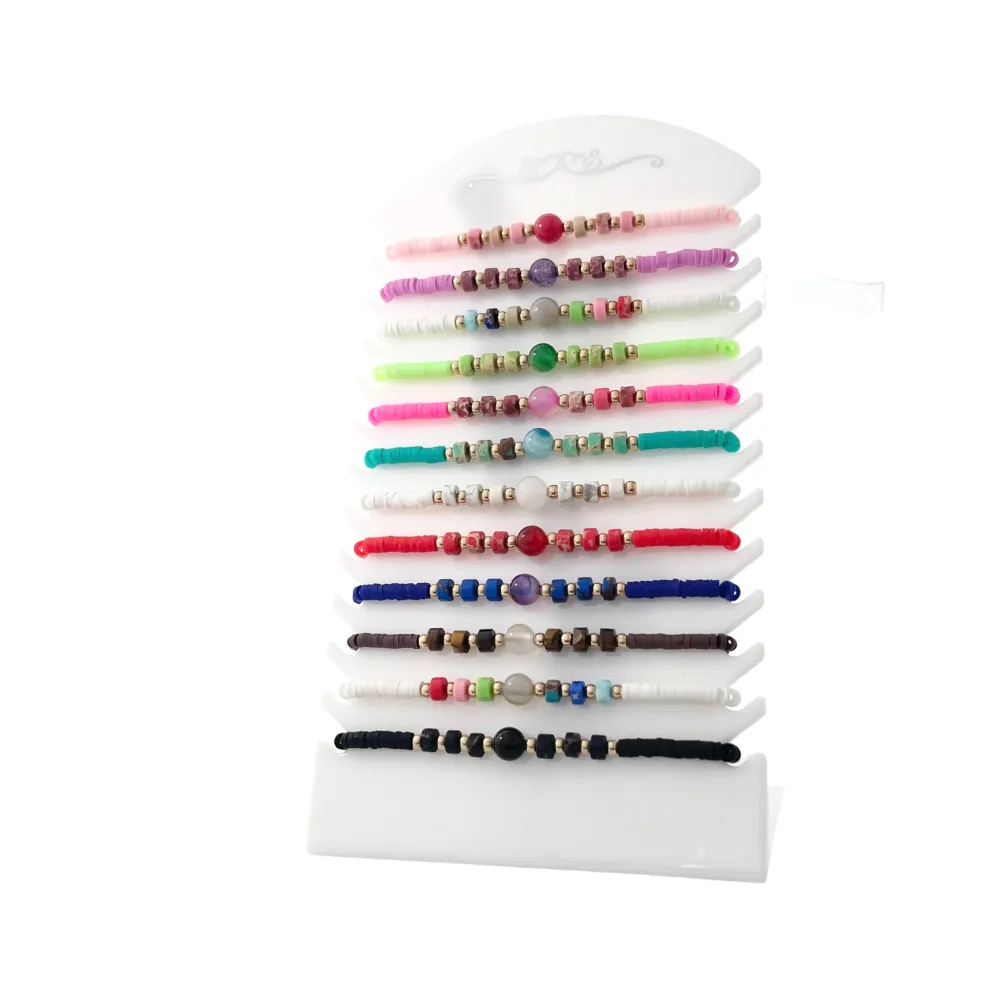 [BPM-480-88] Pallina e Perline-12pz Bracciali Regolabili - BPM-480-88