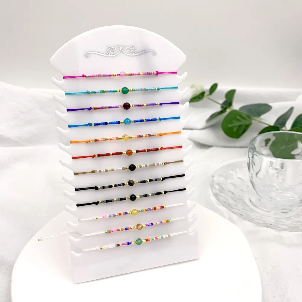 Pallina e Perline-12pz Bracciali Regolabili - BPM-480-R06