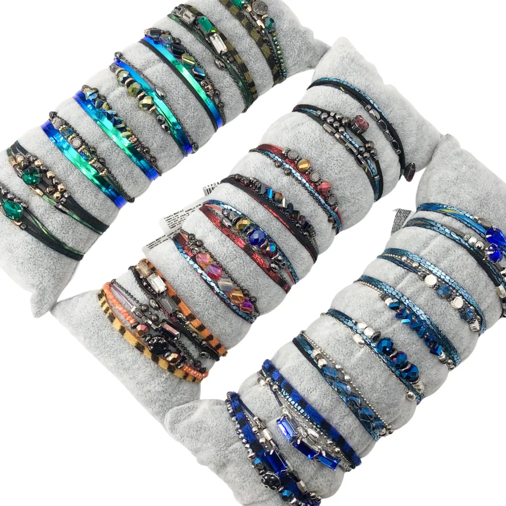 BPM176-216-Multifili con Charmes- 8 Pz Bracciali - BPM176-216-Multifili con Charmes- 8 Pz Bracciali (Argento)