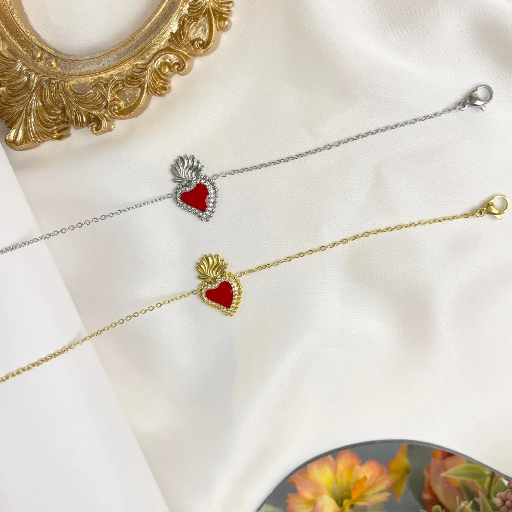 Sacro Cuore-Bracciale in Acciaio - BR-103-AA5644B (Argento)