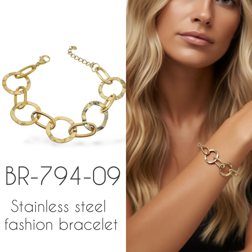 [BR-794-08] Catena -Bracciale in Acciaio - BR-794-08