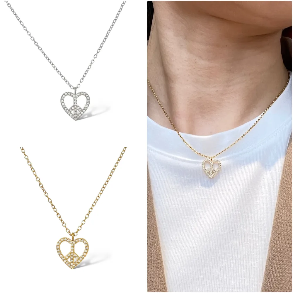 Cuore Pace-Collana Girocollo in Acciaio - CAC-103-5256N