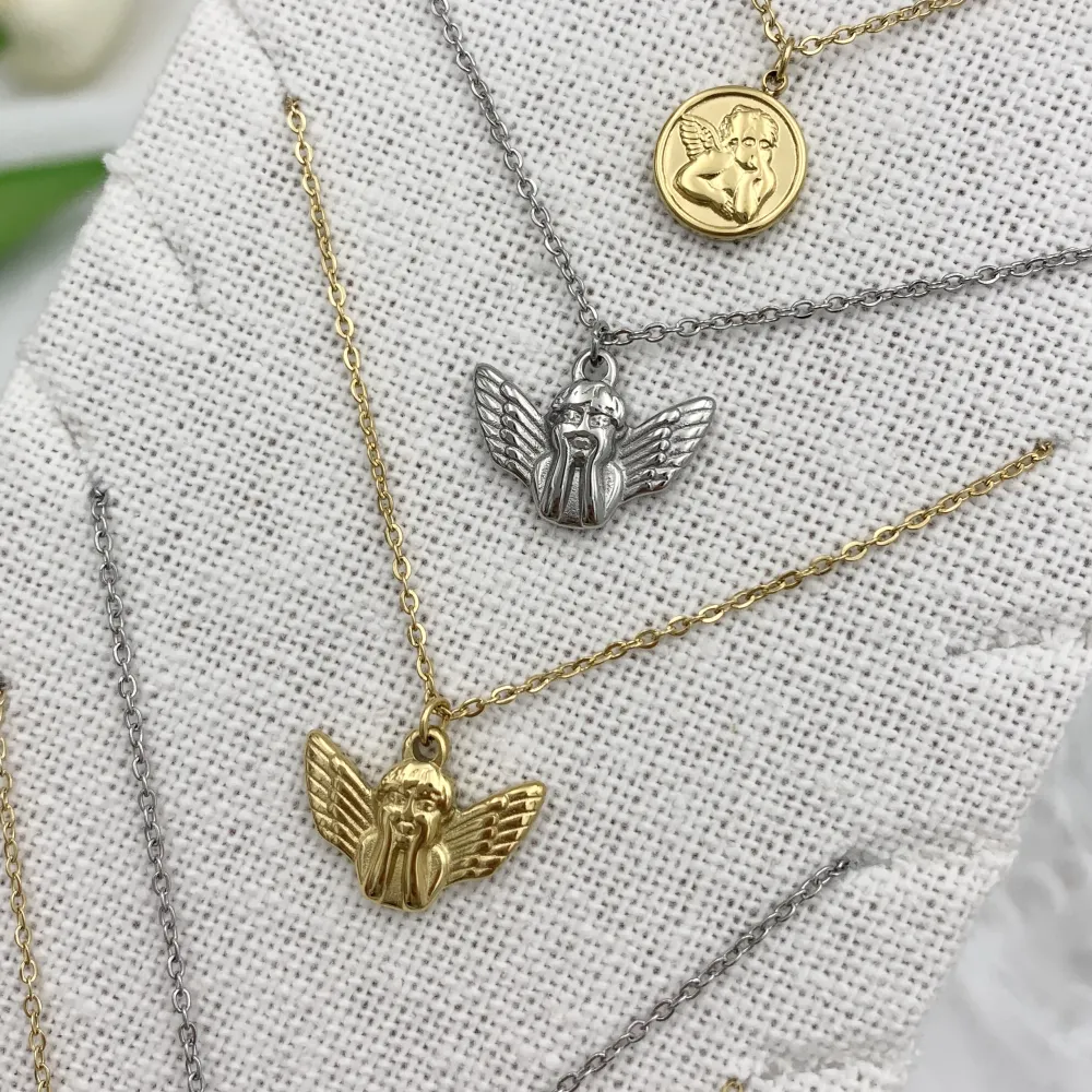 Angelo-Collana Corta in Acciaio - CAC-103-AA1156N (Oro Giallo)