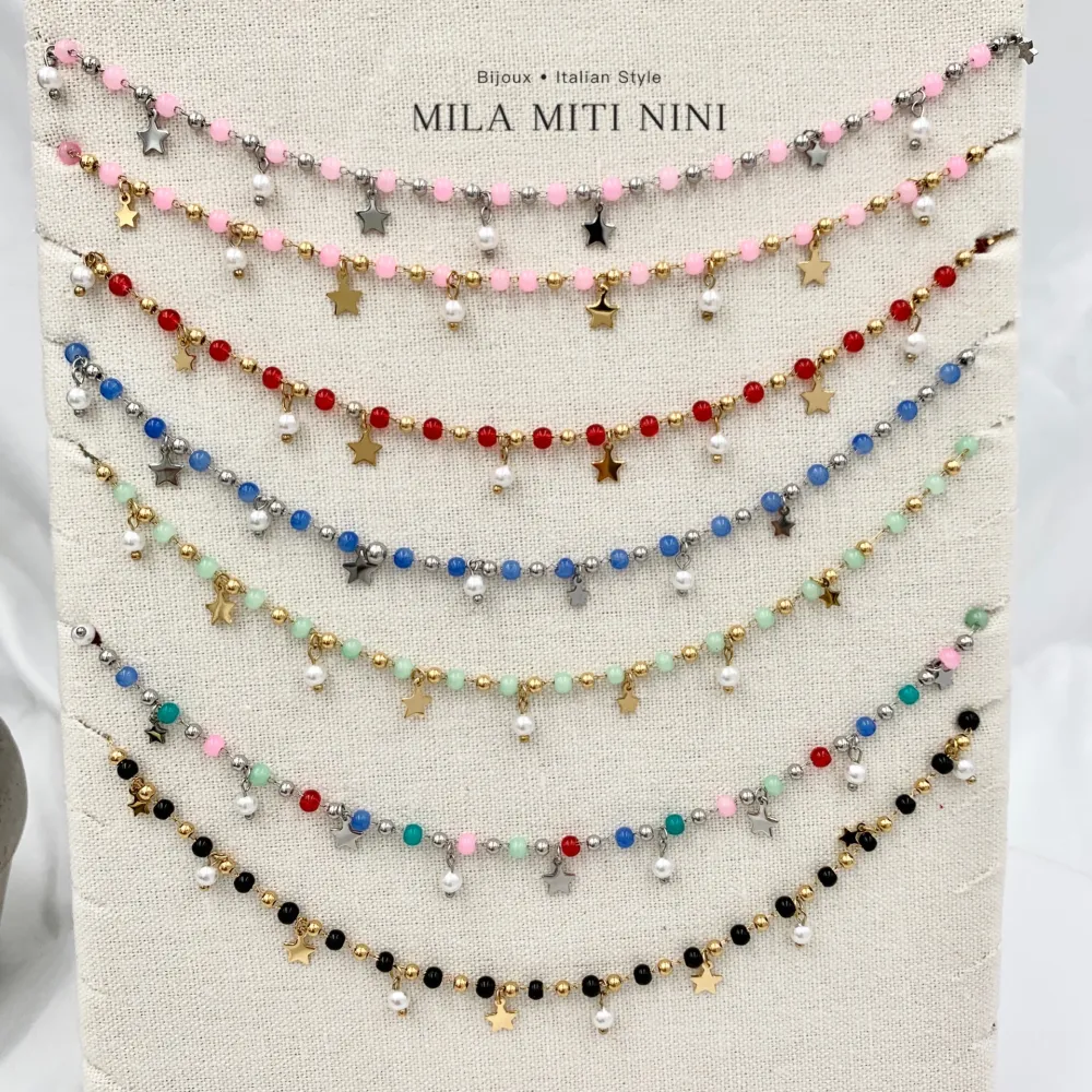 Stella-Collana Corta in Acciaio - CAC-103-AA13N