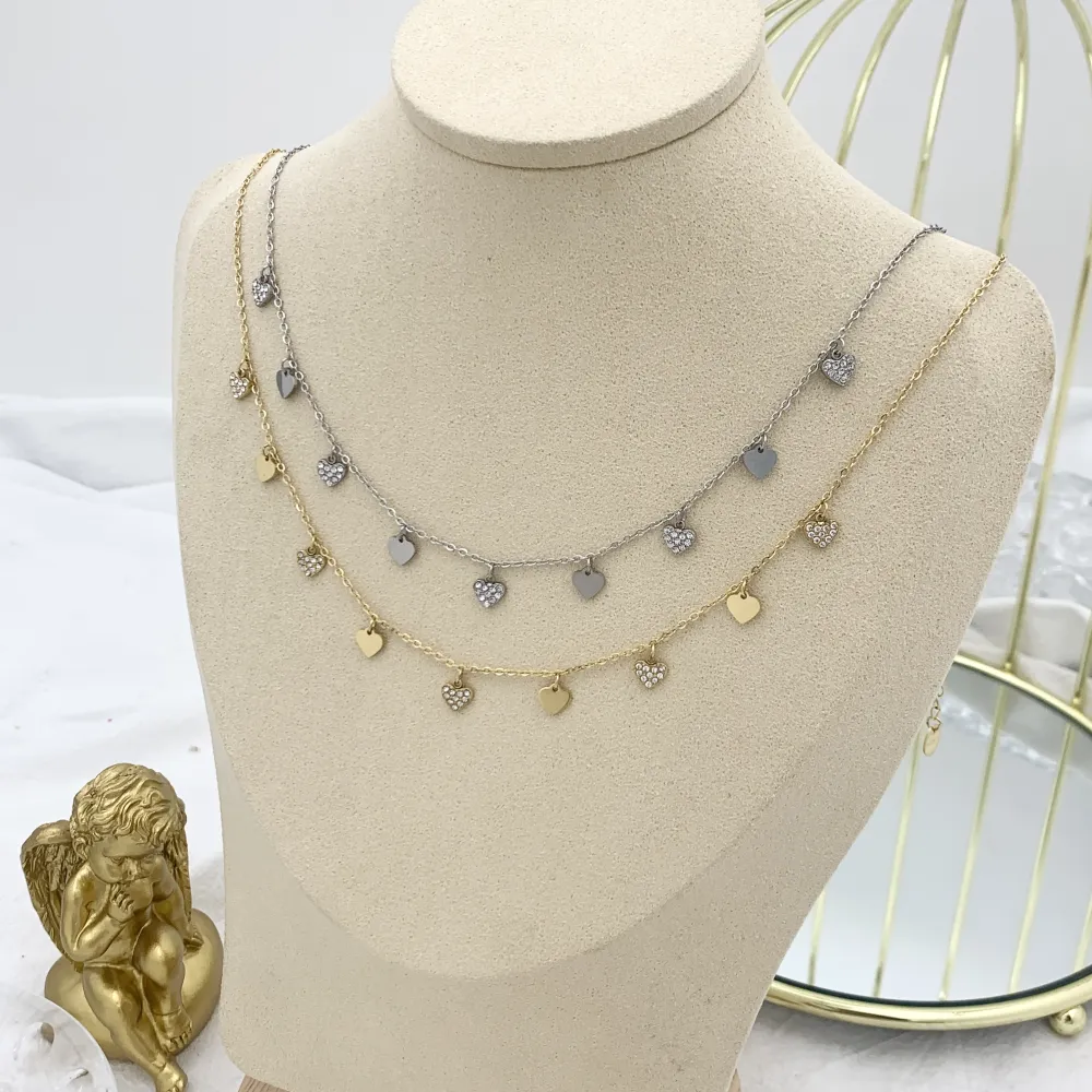 Cuore-Collana Corta in Acciaio - CAC-103-AA2341N