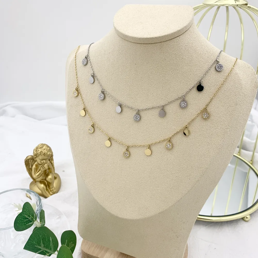 Tondo-Collana Corta in Acciaio - CAC-103-AA2343N