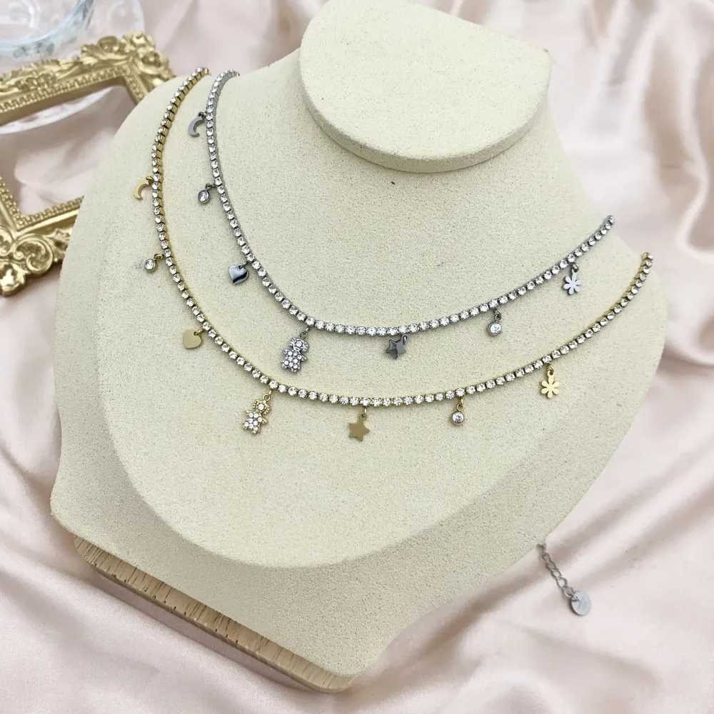 Tennis con Bimba-Collana Corta in Acciaio - CAC-103-AA2540N Bimba