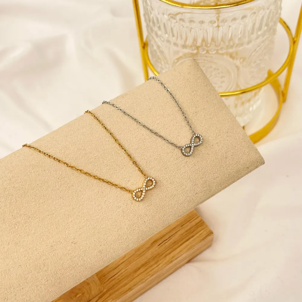 Infinito-Collana Corta in Acciaio - CAC-103-AA2826N (Oro Giallo)