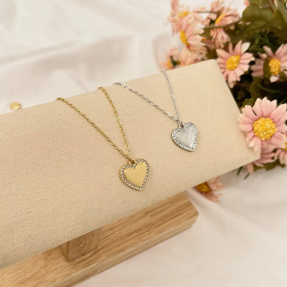 Cuore-Collana Corta in Acciaio - CAC-103-AA2865N