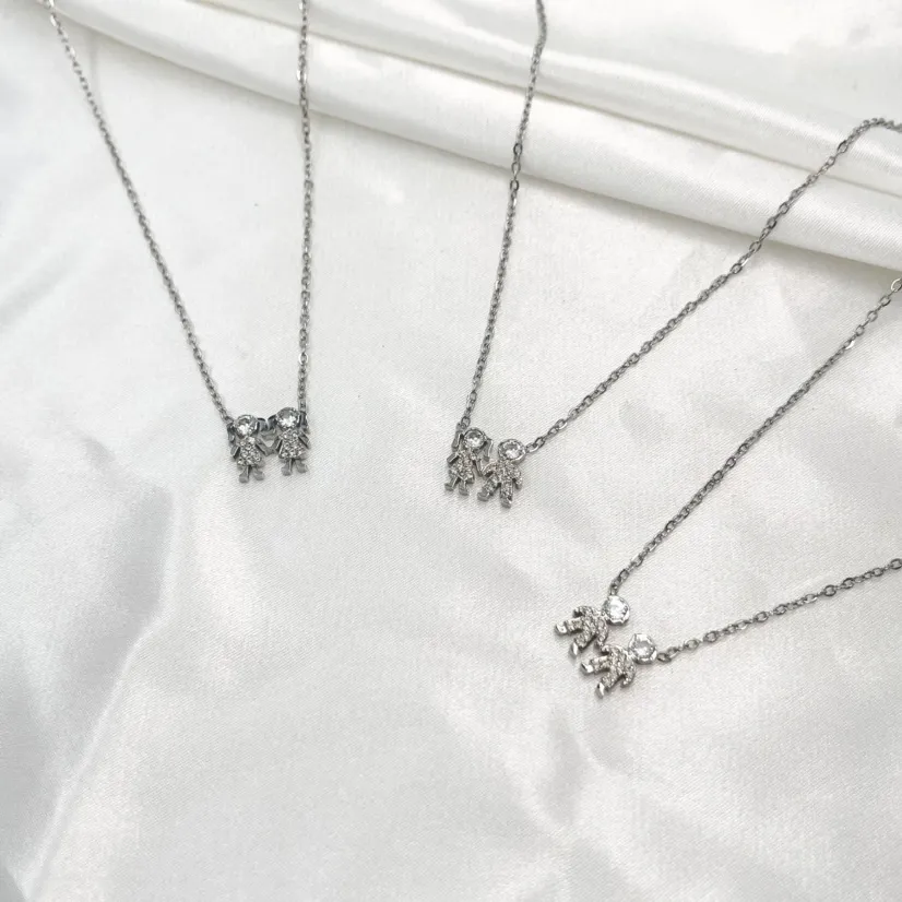 Bimbi-Collana Corta in Acciaio - CAC-103-AA315N (2 Bimbi)