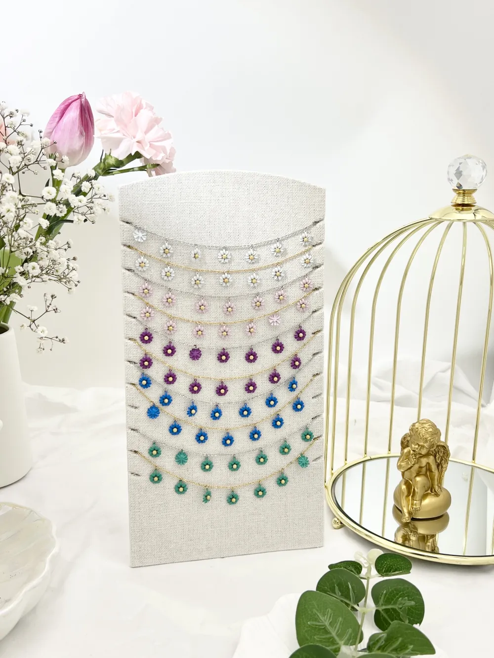 Margherita Smaltata-Collana Corta in Acciaio - CAC-103-AA3450N