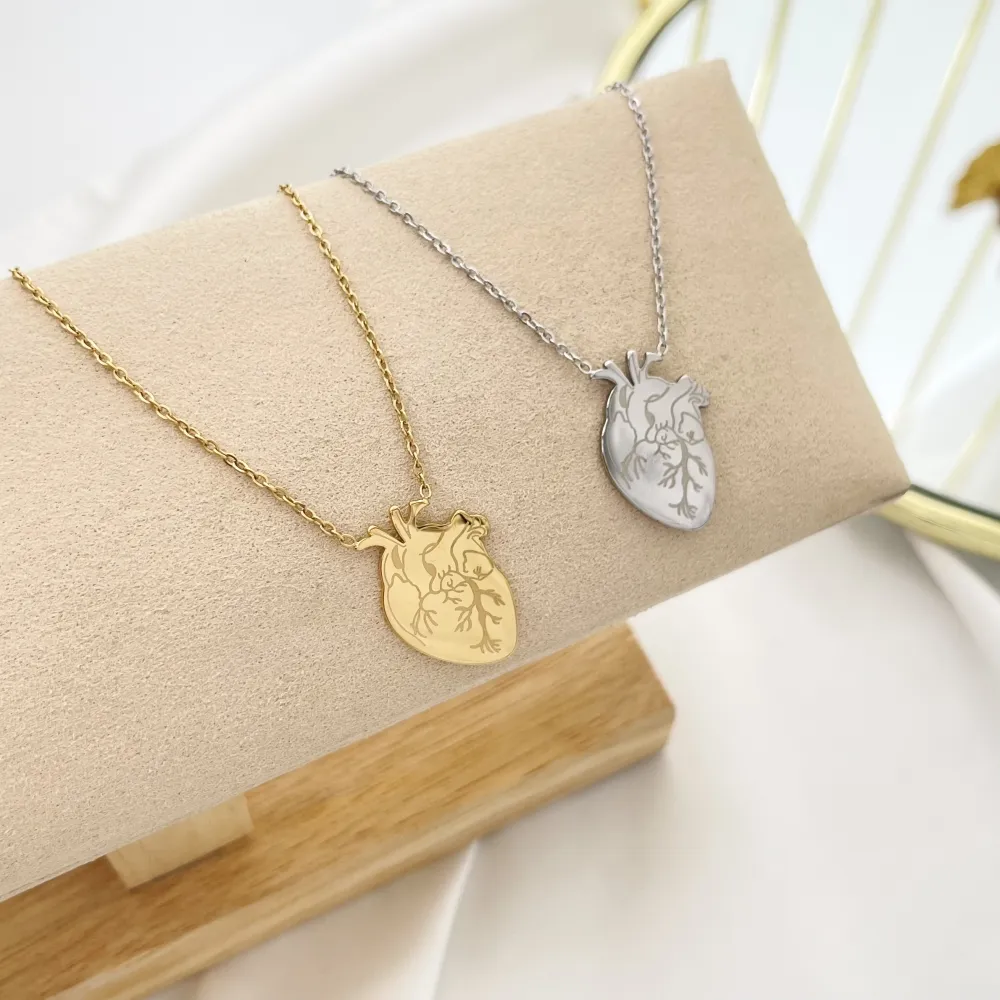 Cuore-Collana Girocollo in Acciaio - CAC-103-AA3808N (Oro Giallo)