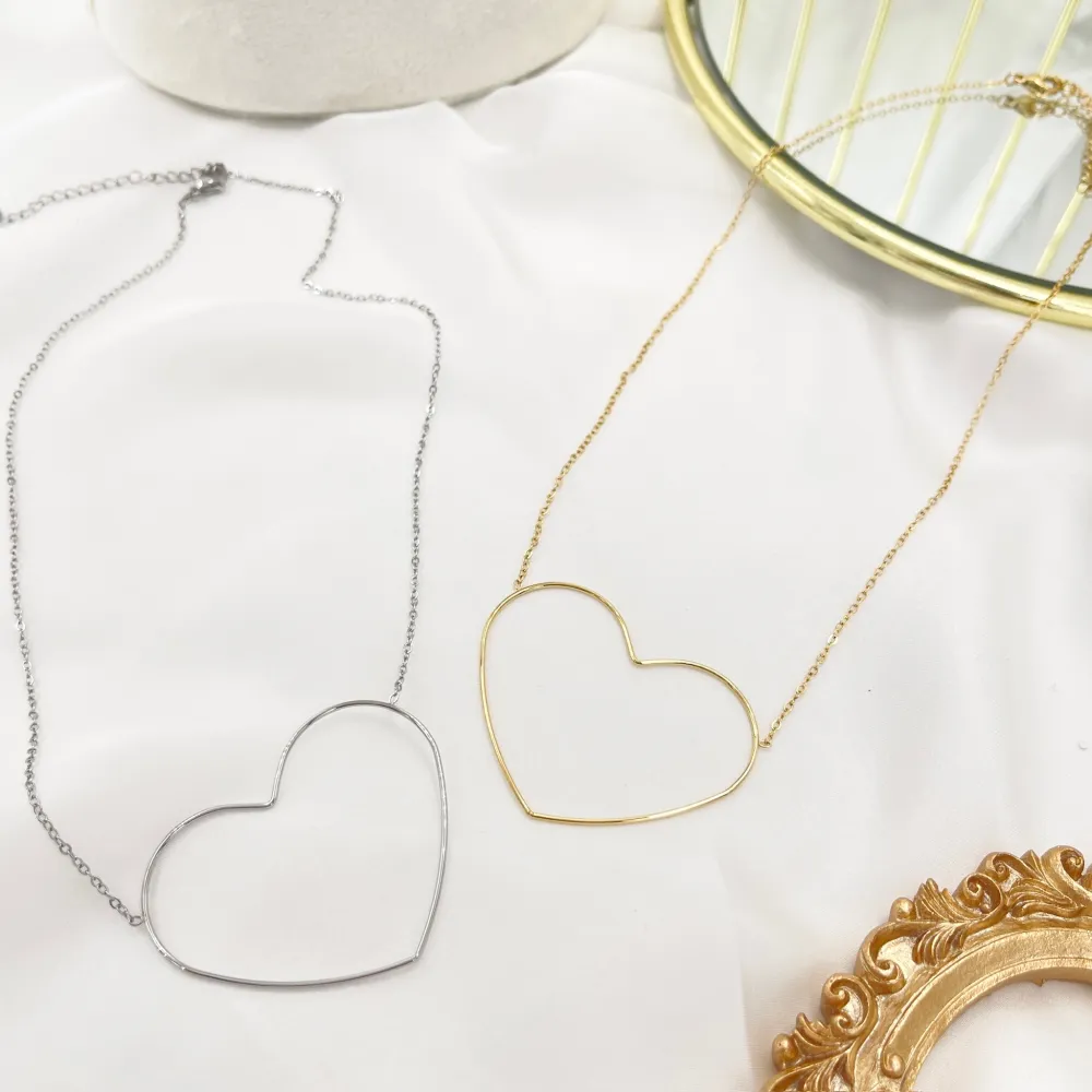 Cuore-Collana Corta in Acciaio - CAC-103-AA4278N