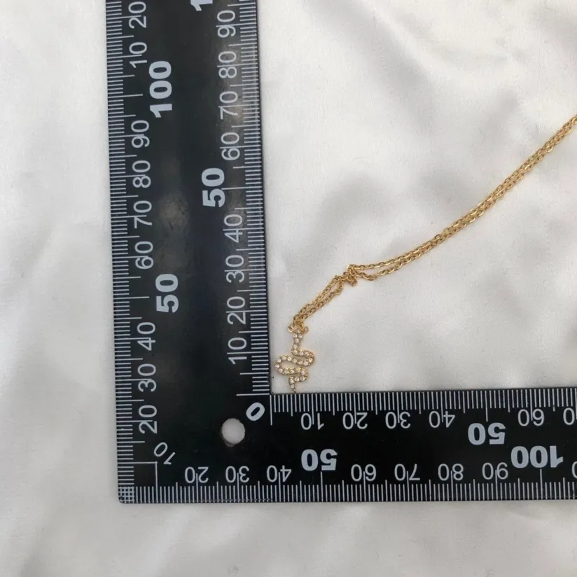 Serpente con Zirconia-Collana Corta in Acciaio - CAC-103-AA42N (Oro Giallo)