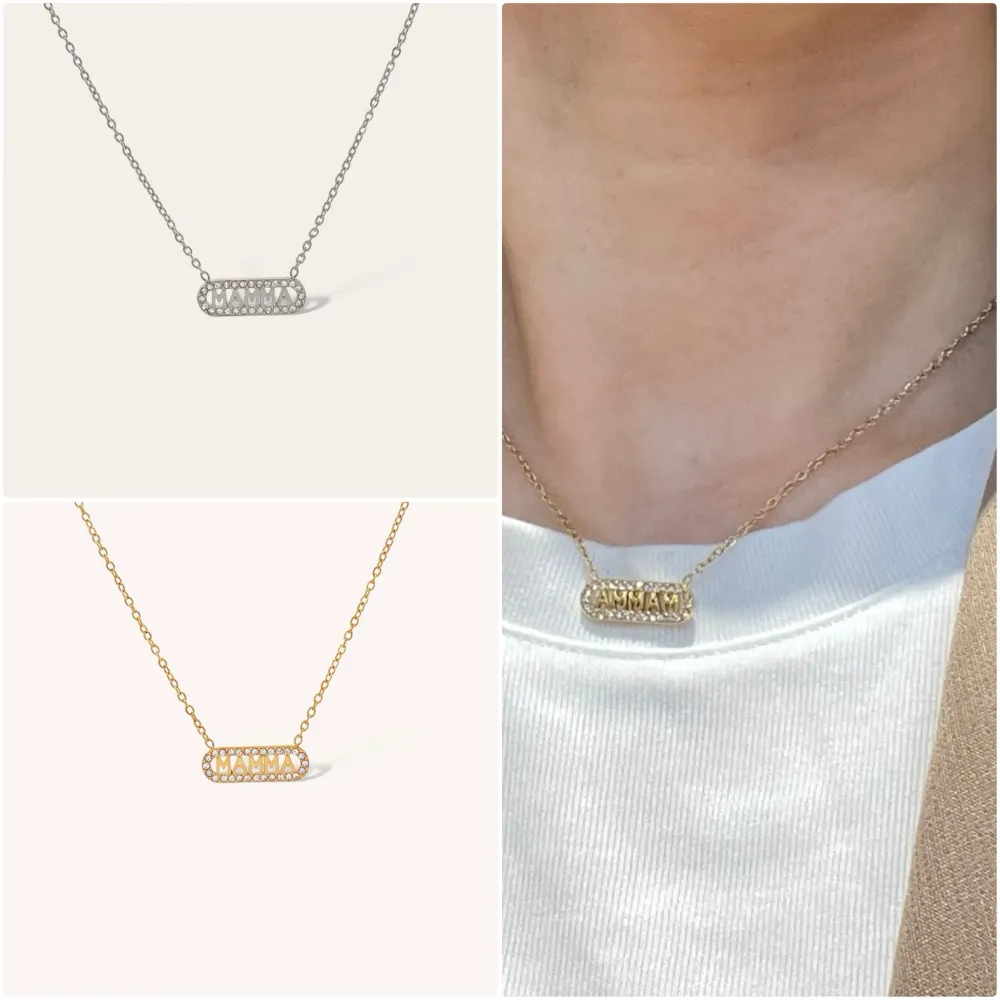 Mamma-Collana Girocollo in Acciaio - CAC-103-AA4360N