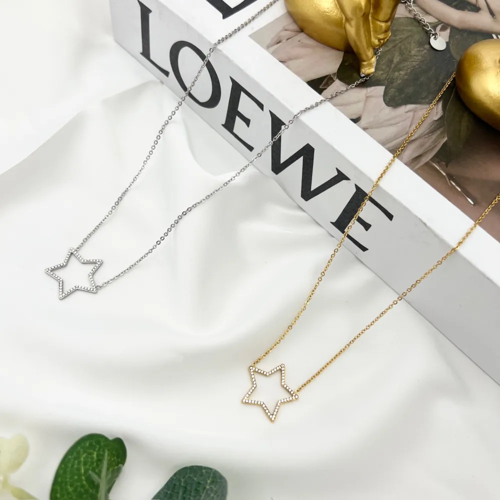 Stella Vuota -Collana Girocollo in Acciaio - CAC-103-AA4368N