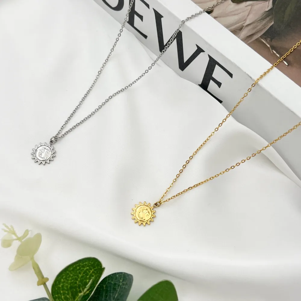 Sole-Collana Corta in Acciaio - CAC-103-AA4428N