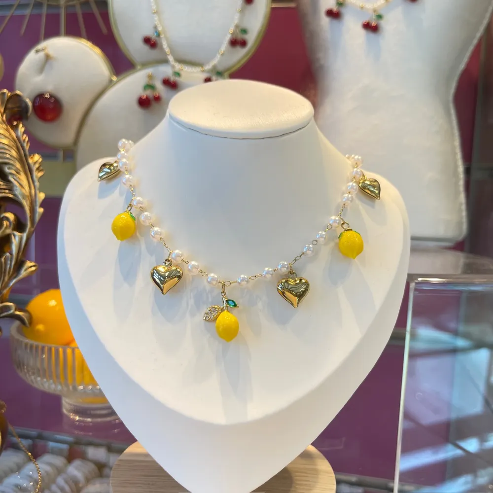 Limone Cuore -Collana Corta in Acciaio - CAC-103-AA5398N