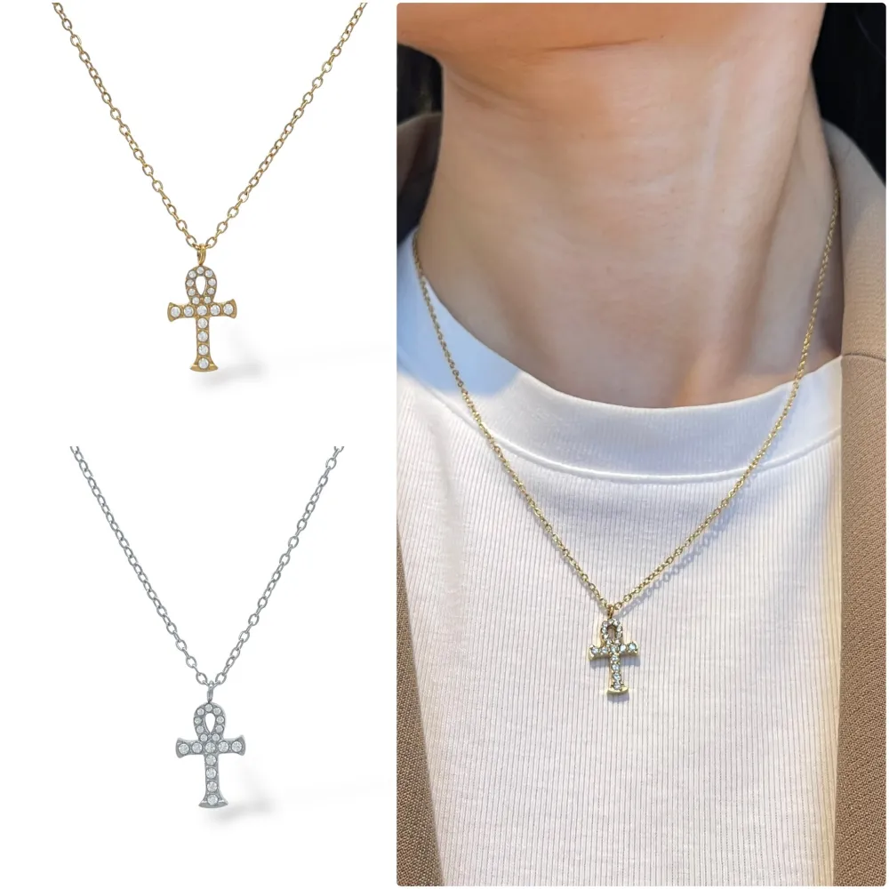 Croce-Collana Girocollo in Acciaio - CAC-103-AA5639N (Argento)