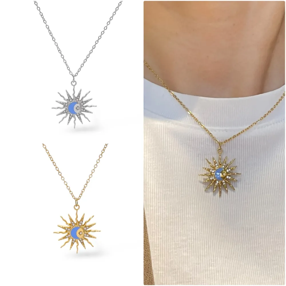 Sole Luna-Collana Corta in Acciaio - CAC-103-AA5665N (MIX)