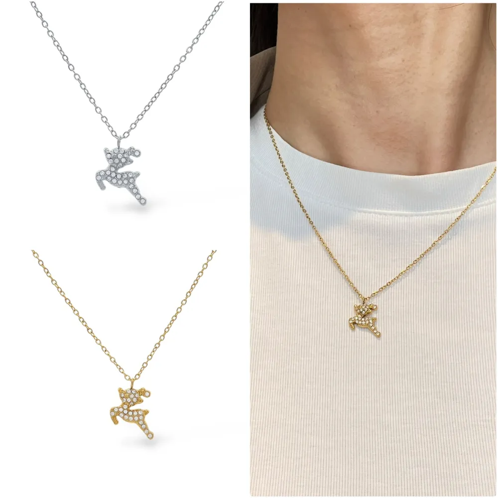 Rena -Collana Girocollo in Acciaio - CAC-103-AA5711N (Argento)